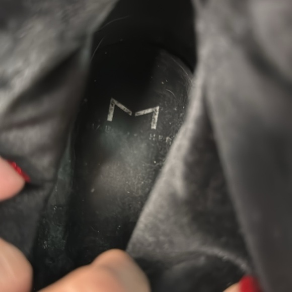 Marc Fisher Mlvaina Combat Puffer Black Lace Up Block Heel Boot Goth Punk Grunge - Picture 2 of 9